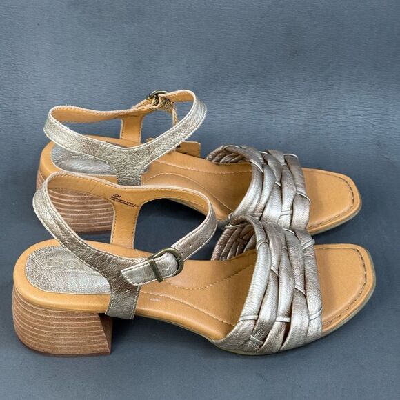 Born Shonie Leather Block Heel Sandals shoes womens size 10 - Picture 4 of 8